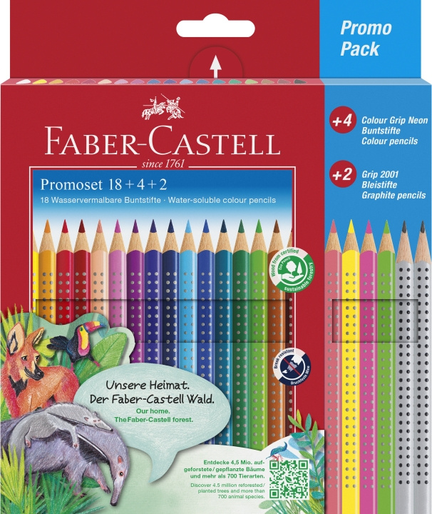 Faber-Castell Promotion set Colour Grip (18+4+2 st) (201540) i gruppen SPORT, FRITID & HOBBY / Hobby / Måla & Rita / Pennor, kritor & tusch hos TP E-commerce Nordic AB (D13736)