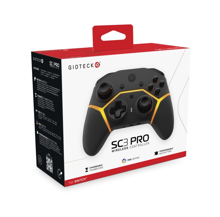 Gioteck SC3 PRO trådlös styrenhet i gruppen HEMELEKTRONIK / Spelkonsoler & Tillbehör / Nintendo Switch / Tillbehör hos TP E-commerce Nordic AB (D13887)