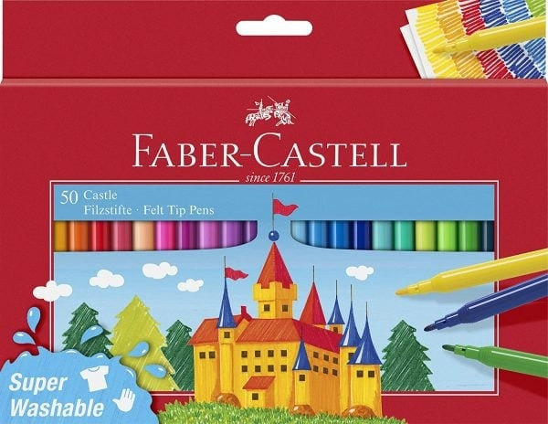 Faber-Castell Felt Tip Pen Castle Förpackning med 50 st i kartong (554204) i gruppen SPORT, FRITID & HOBBY / Hobby / Måla & Rita / Pennor, kritor & tusch hos TP E-commerce Nordic AB (D13901)