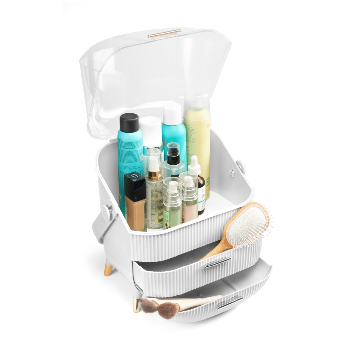 Gillian Jones Stor organizer med handtag och 2 lådor - Vit - Stor | HEM, HUSHÅLL & TRÄDGÅRD - Inredning - Förvaring | GameStuff