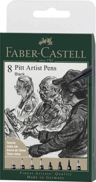 Faber-Castell Pitt Artist Pen India bläckpenna svart (167158)