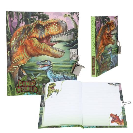 Dino World Dagbok med hänglås ( 0413244 ) i gruppen LEKSAKER, BARN- & BABYPRODUKTER / Leksaker / Rita & Räkna hos TP E-commerce Nordic AB (D14021)