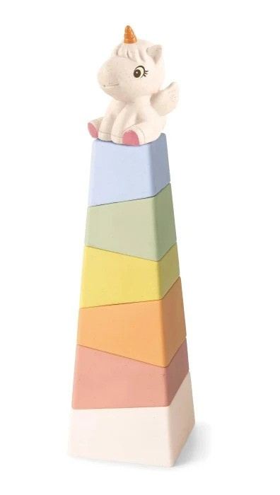Kinder and Kids Stapelspel med torn av enhörning av vetestrå - (K30009) | LEKSAKER, BARN- & BABYPRODUKTER - Leksaker - Byggleksaker - Byggklossar & övriga byggleksaker | GameStuff