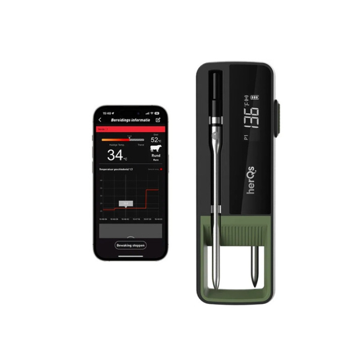 HerQs - Double Max termometer för grill och luftfrysning i gruppen HEM, HUSHÅLL & TRÄDGÅRD / Trädgårdsprodukter / Grillar & Grilltillbehör hos TP E-commerce Nordic AB (D14203)