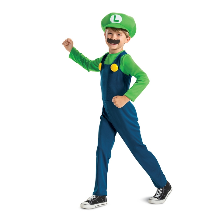 Disguise Super Mario Kostym - Luigi (104 cm) (115809M) i gruppen LEKSAKER, BARN- & BABYPRODUKTER / Leksaker / Maskeradkläder hos TP E-commerce Nordic AB (D14241)