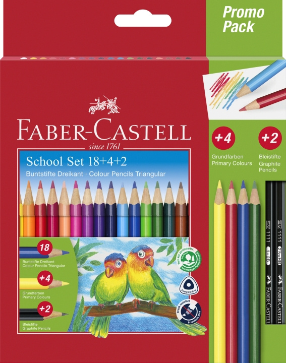 Faber-Castell Triangulära blyertspennor Promo Pack 18+4+2 (201597) i gruppen SPORT, FRITID & HOBBY / Hobby / Måla & Rita / Pennor, kritor & tusch hos TP E-commerce Nordic AB (D14270)