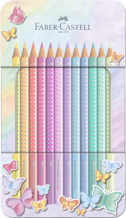 Faber-Castell Blyertspenna Sparkle tenn (12 st) (201910) i gruppen SPORT, FRITID & HOBBY / Hobby / Måla & Rita / Pennor, kritor & tusch hos TP E-commerce Nordic AB (D14336)