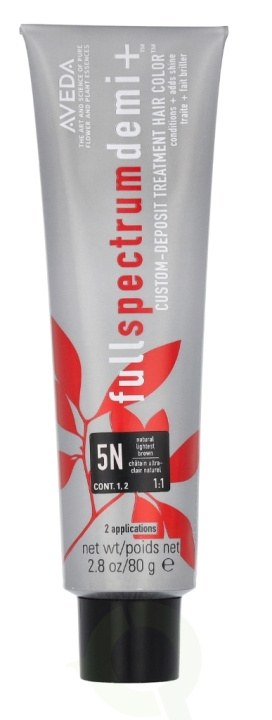 Aveda Full Spectrum Demi+ Custom-Deposit Hair Color 80 g 5N Lightest Brown i gruppen SKÖNHET & HÄLSA / Hår & Styling / Hårvårdsprodukter / Hårfärg / Hårfärg & Färgbomb hos TP E-commerce Nordic AB (D14595)