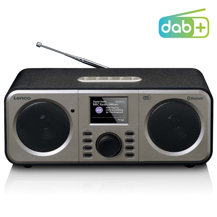 Lenco Stereo DAB+ FM-radio med Bluetooth® Svart i gruppen HEMELEKTRONIK / Ljud & Bild / Hemmabio, HiFi & Bärbart / Radio & Väckarklockor / Radio hos TP E-commerce Nordic AB (D14671)