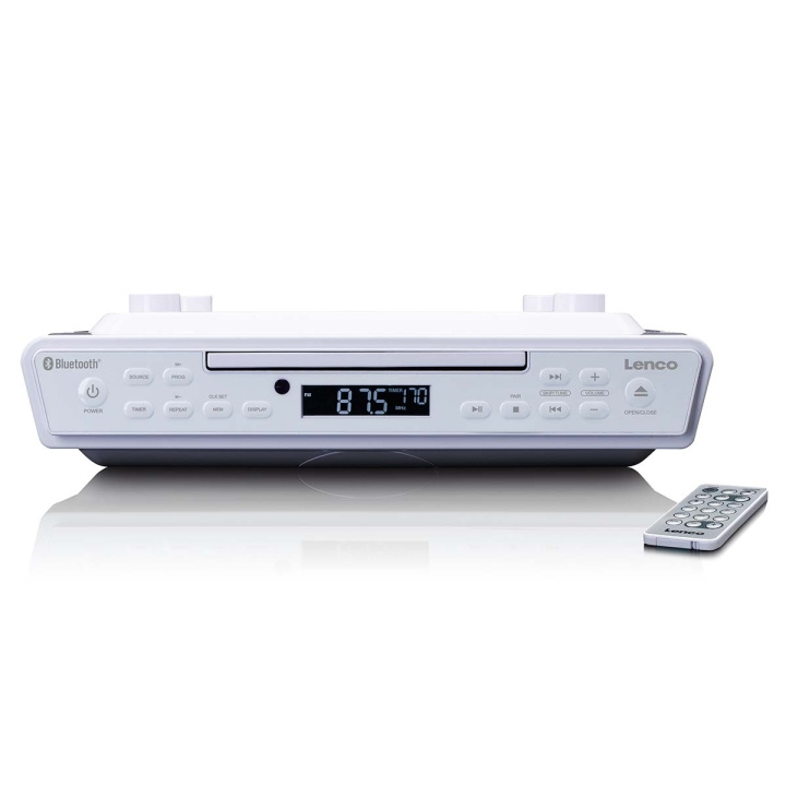 Lenco Köksklockradio med CD Bluetooth® och fjärrkontroll Vit i gruppen HEMELEKTRONIK / Ljud & Bild / Hemmabio, HiFi & Bärbart / Radio & Väckarklockor / Radio hos TP E-commerce Nordic AB (D14673)