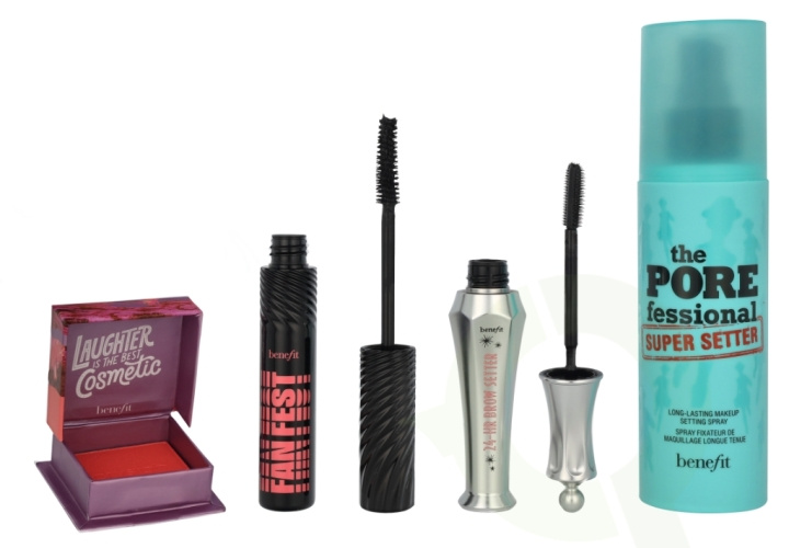 Benefit Extra Glam Infused Giftset 138 ml Porefessional Super Setter Spray 120ml/Fan Fest Mascara 8.5g/24hrBrowSetter 7ml/Crystah BOP Bronzer and Blush 2.5g i gruppen SKÖNHET & HÄLSA / Presentkit / Presentkit För Henne hos TP E-commerce Nordic AB (D14752)