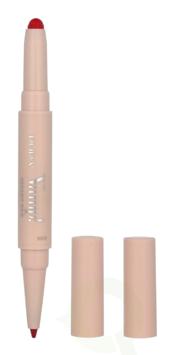 Pupa Milano Pupa Vamp! Creamy Duo Lip Pencil 1 g #012 Cherry Red / Lipstick 0,8g / Pencil 0,2g i gruppen SKÖNHET & HÄLSA / Makeup / Läppar / Läppenna hos TP E-commerce Nordic AB (D14786)