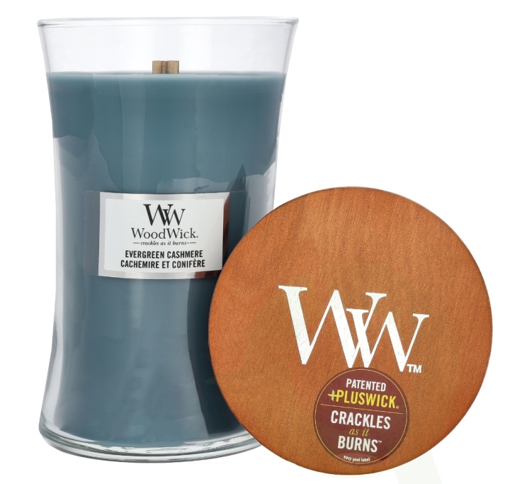 WoodWick Evergreen Cashmere Large Hourglass Candle 0 i gruppen SKÖNHET & HÄLSA / Doft & Parfym / Övrig doft / Doftljus hos TP E-commerce Nordic AB (D14835)