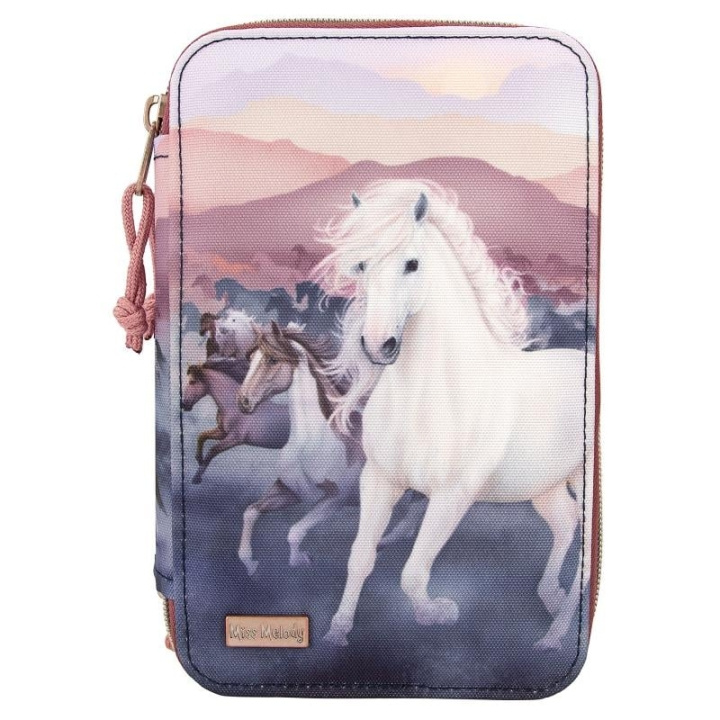 Miss Melody Tredubbelt pennfodral med quiltning NIGHT HORSES ( 0412512 ) i gruppen LEKSAKER, BARN- & BABYPRODUKTER / Leksaker / Pennfodral hos TP E-commerce Nordic AB (D14892)