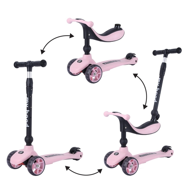 My Hood Kick\'n Ride Scooter - Rosa (505144) i gruppen LEKSAKER, BARN- & BABYPRODUKTER / Uteleksaker / Cyklar & Sparkcyklar hos TP E-commerce Nordic AB (D14927)