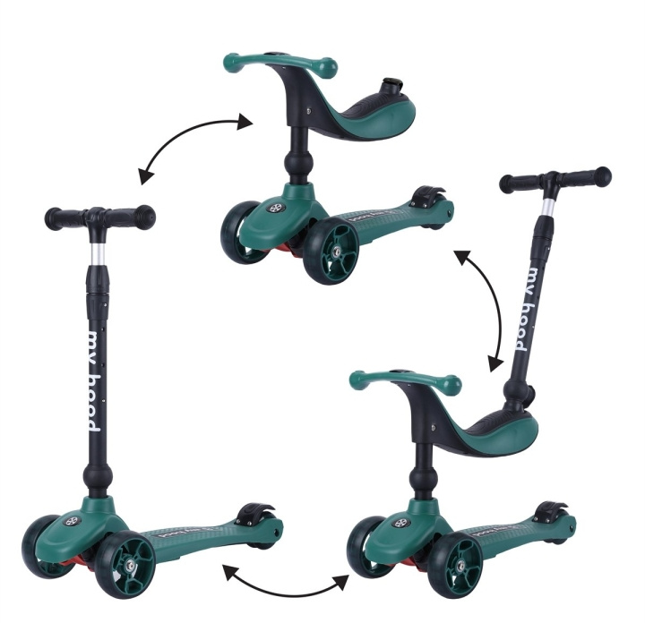 My Hood Kick\'n Ride Sparkcykel - Grön (505143) i gruppen LEKSAKER, BARN- & BABYPRODUKTER / Uteleksaker / Cyklar & Sparkcyklar hos TP E-commerce Nordic AB (D14932)