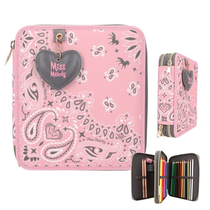Miss Melody Dubbelt pennfodral BANDANA ( 0412766 ) i gruppen LEKSAKER, BARN- & BABYPRODUKTER / Leksaker / Pennfodral hos TP E-commerce Nordic AB (D14940)