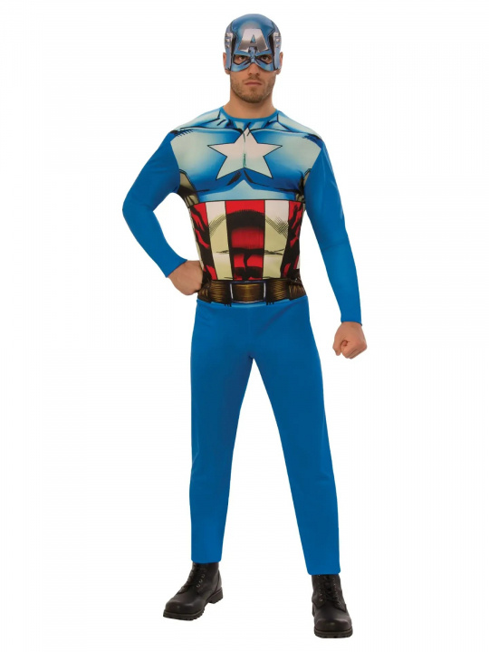 Rubies Kostym för vuxna - Captain America (820955XL000) i gruppen LEKSAKER, BARN- & BABYPRODUKTER / Leksaker / Maskeradkläder hos TP E-commerce Nordic AB (D15107)
