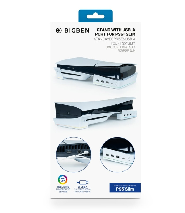 NACON Horisontell navstation RGB/USB-hubb, vit PS5 Slim i gruppen HEMELEKTRONIK / Spelkonsoler & Tillbehör / Sony PlayStation 5 hos TP E-commerce Nordic AB (D15121)