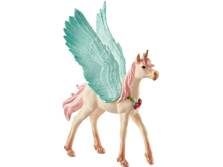 Schleich Bayala - Dekorerad enhörning Pegasus, föl (70575) i gruppen LEKSAKER, BARN- & BABYPRODUKTER / Leksaker / Figurer, Miniatyrer & tillbehör hos TP E-commerce Nordic AB (D15150)
