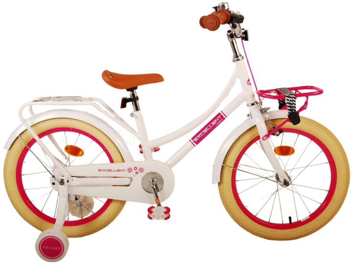 Volare Barncykel 18 Excellent - Vit (21779) i gruppen LEKSAKER, BARN- & BABYPRODUKTER / Uteleksaker / Cyklar & Sparkcyklar hos TP E-commerce Nordic AB (D15268)