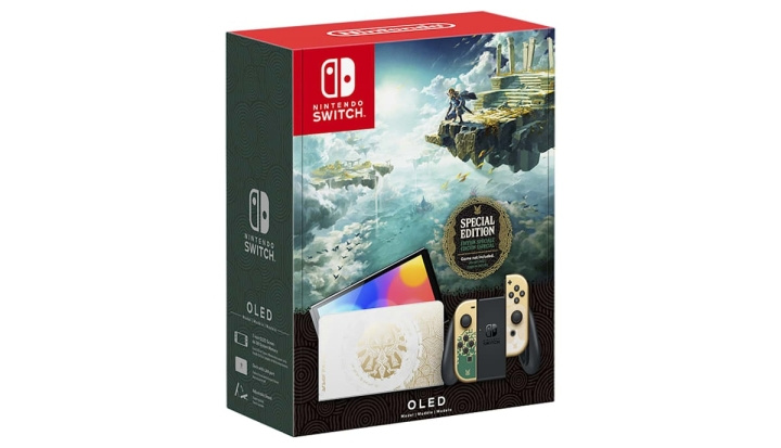 Nintendo Switch OLED-konsol (The Legend of Zelda: Tears of the Kingdom Edition) i gruppen HEMELEKTRONIK / Spelkonsoler & Tillbehör / Nintendo Switch / Konsoler hos TP E-commerce Nordic AB (D15272)