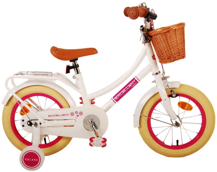 Volare Barncykel 14 - Utmärkt vit (21149) i gruppen LEKSAKER, BARN- & BABYPRODUKTER / Uteleksaker / Cyklar & Sparkcyklar hos TP E-commerce Nordic AB (D15275)