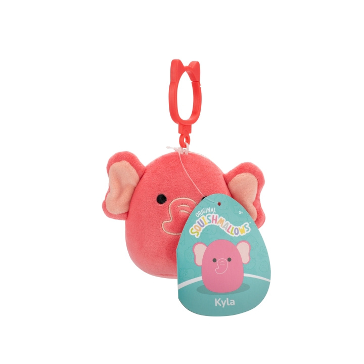 Squishmallows 9 cm P22 Clip On - Kyla Rosa Elefant i gruppen LEKSAKER, BARN- & BABYPRODUKTER / Babyleksaker / Gosedjur hos TP E-commerce Nordic AB (D15374)