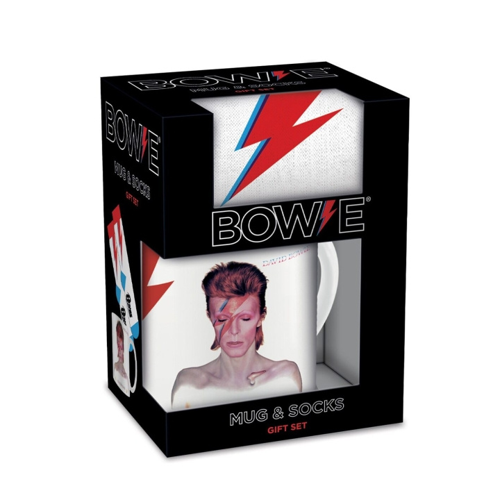 Pyramid International David Bowie Mug & Sock Set - UK storlekar 3-8 (EU 36-41) i gruppen SPORT, FRITID & HOBBY / Roliga prylar / Muggar hos TP E-commerce Nordic AB (D15410)