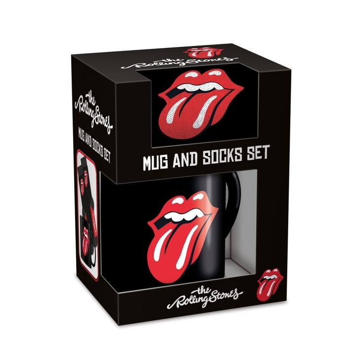 Pyramid International THE ROLLING STONES (TONGUE) MUGG & STRUMPOR SET - UK 3-8 / EU 36-41 i gruppen SPORT, FRITID & HOBBY / Roliga prylar / Muggar hos TP E-commerce Nordic AB (D15411)