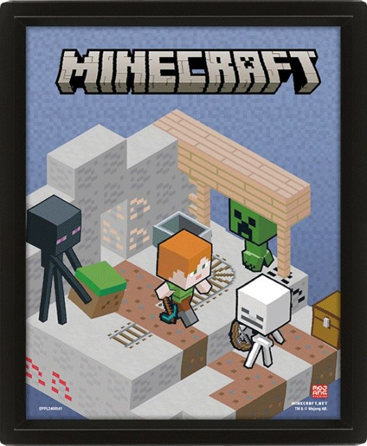 Pyramid International MINECRAFT (VARIABLE TERRAIN) LENTICULAR POSTER FLIP i gruppen SPORT, FRITID & HOBBY / Roliga prylar / Samlarobjekt hos TP E-commerce Nordic AB (D15447)
