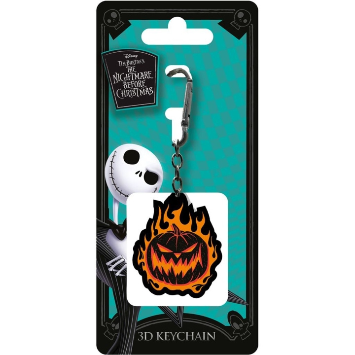 Pyramid International THE NIGHTMARE BEFORE CHRISTMAS (FLAMING PUMPKIN) 3D KEYCHAIN i gruppen SPORT, FRITID & HOBBY / Accessoarer / Övriga accessoarer hos TP E-commerce Nordic AB (D15449)