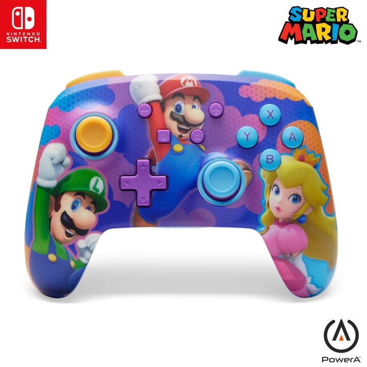 PowerA Förbättrad trådlös handkontroll - Color Splash Heroes Nintendo Switch) i gruppen HEMELEKTRONIK / Spelkonsoler & Tillbehör / Nintendo Switch / Tillbehör hos TP E-commerce Nordic AB (D15503)