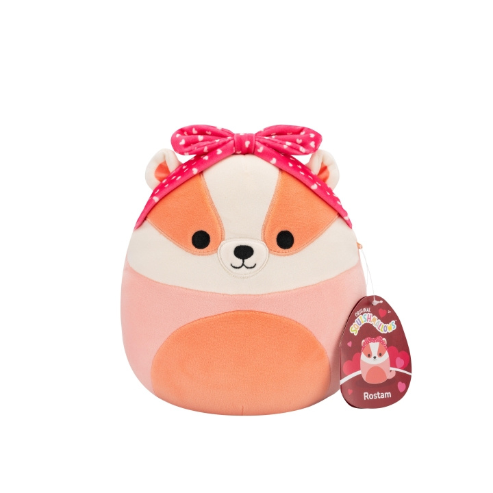 Squishmallows 19 cm Hjärta plysch - Rostam grävling i gruppen LEKSAKER, BARN- & BABYPRODUKTER / Babyleksaker / Gosedjur hos TP E-commerce Nordic AB (D15524)