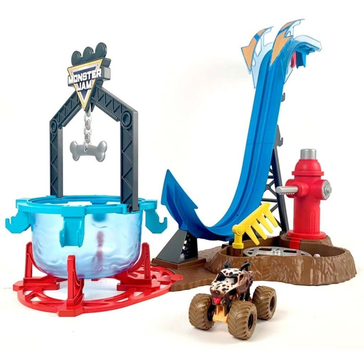 Monster Jam 1:64 Mud Blasters Dunk Tank lekset - (6072014) i gruppen LEKSAKER, BARN- & BABYPRODUKTER / Leksaker / Bilbanor hos TP E-commerce Nordic AB (D15551)
