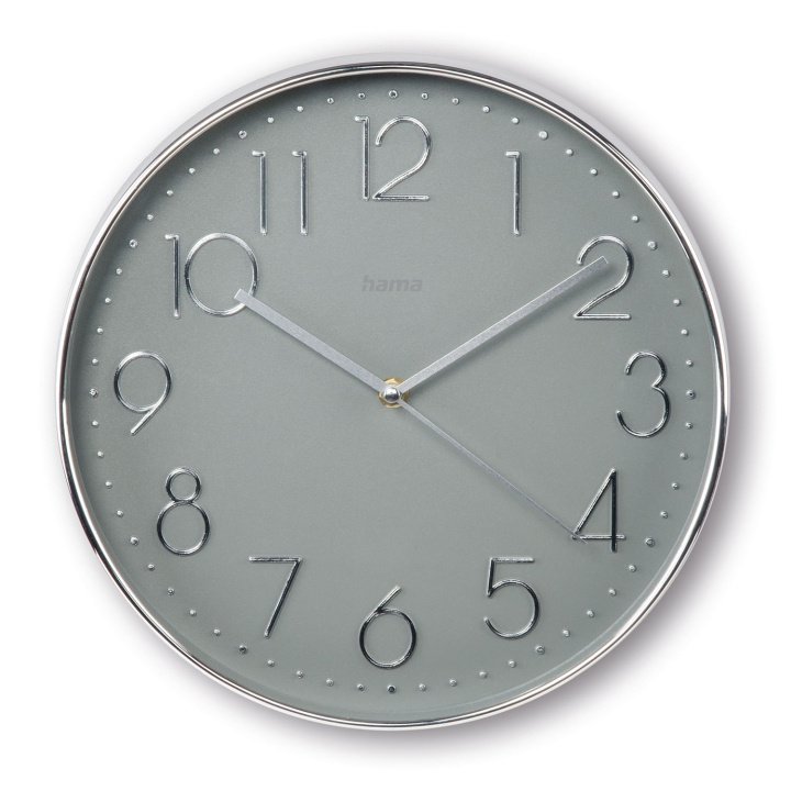 Hama Corsica Wall Clock 30 cm Silver i gruppen HEM, HUSHÅLL & TRÄDGÅRD / Väggklockor & Räkneverk / Väggklockor hos TP E-commerce Nordic AB (D15806)