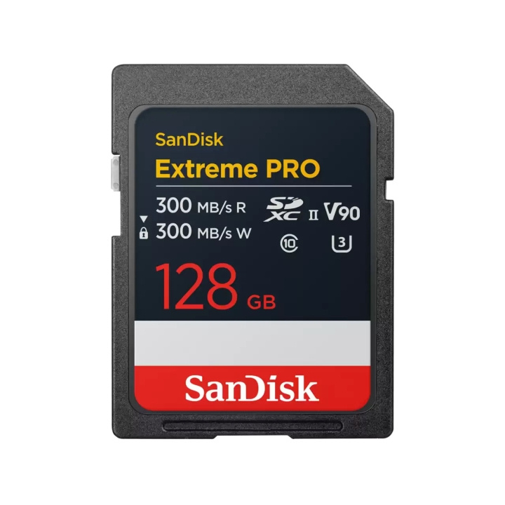 SanDisk SDXC Extreme Pro 128GB 300MB/s UHS-II V90 i gruppen HEMELEKTRONIK / Lagringsmedia / Minneskort / SD/SDHC/SDXC hos TP E-commerce Nordic AB (D15811)