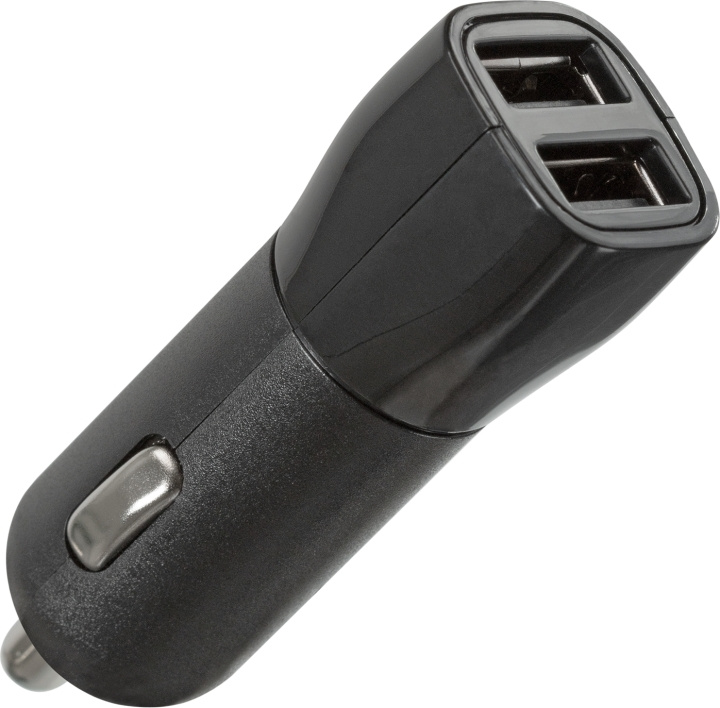 Wave billaddare, med två USB-kontakter, 3,1 A i gruppen SMARTPHONE & SURFPLATTOR / Laddare & Kablar / Billaddare / Billaddare USB hos TP E-commerce Nordic AB (D15846)