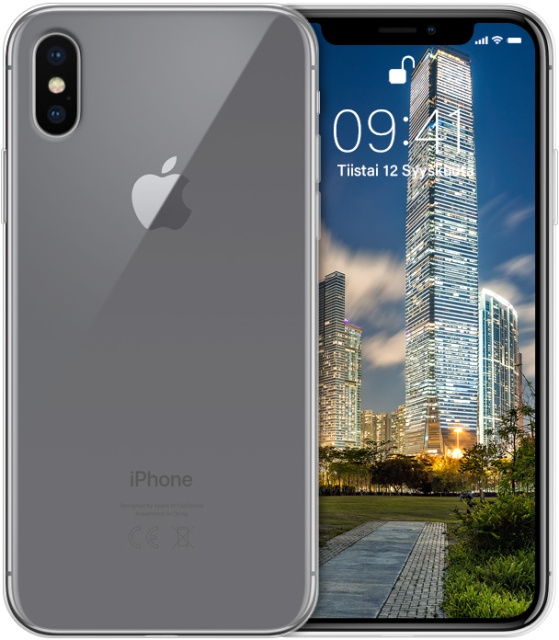 Wave silikonskydd för iPhone X / Xs, transparent i gruppen SMARTPHONE & SURFPLATTOR / Mobilskydd / Apple / iPhone X/XS / Skal hos TP E-commerce Nordic AB (D15867)
