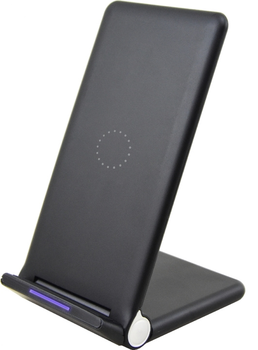 Wave Qi skrivbordsstativ 15W med trådlös laddning, svart i gruppen SMARTPHONE & SURFPLATTOR / Laddare & Kablar / Trådlösa Qi laddare hos TP E-commerce Nordic AB (D15954)