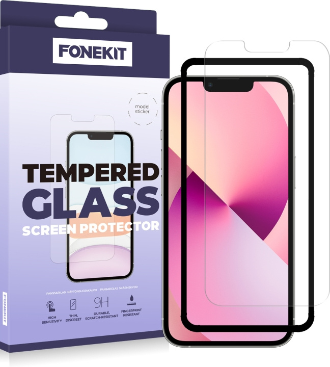 FoneKit armerat glas, iPhone 13 Mini i gruppen SMARTPHONE & SURFPLATTOR / Mobilskydd / Apple / iPhone 13 Mini hos TP E-commerce Nordic AB (D16029)