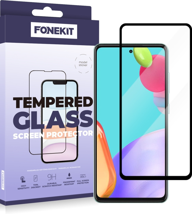 FoneKit Heltäckande pansarglas, Samsung Galaxy A52 / A52 5G / A52s i gruppen SMARTPHONE & SURFPLATTOR / Mobilskydd / Samsung hos TP E-commerce Nordic AB (D16040)