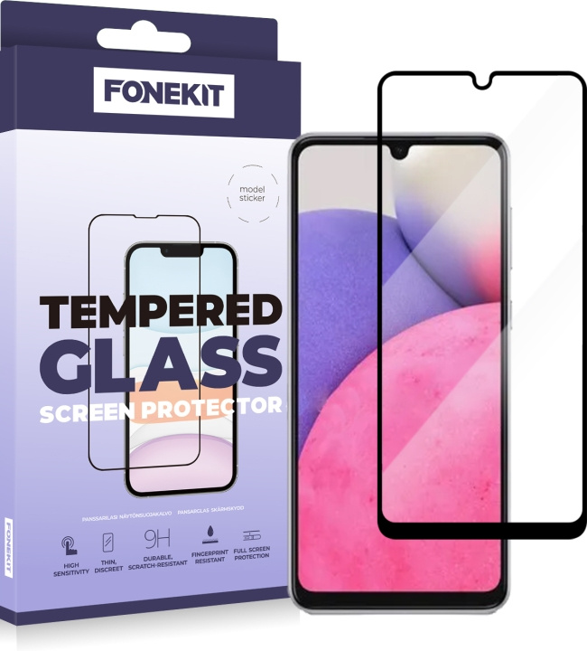 FoneKit Heltäckande pansarglas, Samsung Galaxy A33 5G i gruppen SMARTPHONE & SURFPLATTOR / Mobilskydd / Samsung hos TP E-commerce Nordic AB (D16041)