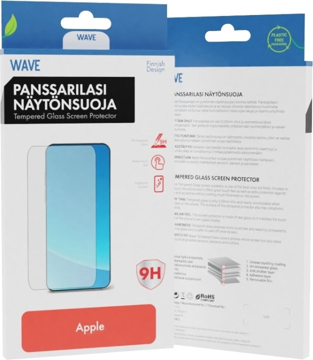Wave armerat glas, iPhone 14 Pro i gruppen SMARTPHONE & SURFPLATTOR / Mobilskydd / Apple / iPhone 14 hos TP E-commerce Nordic AB (D16072)