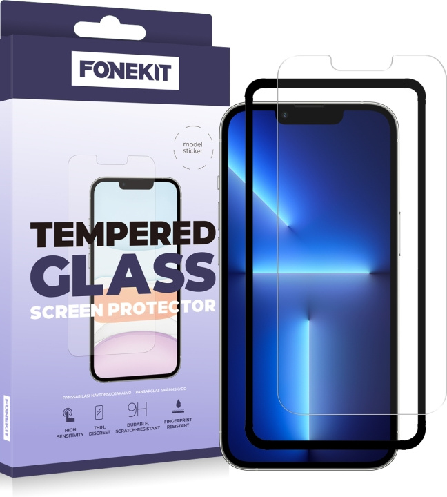 FoneKit armerat glas, iPhone 14 Plus i gruppen SMARTPHONE & SURFPLATTOR / Mobilskydd / Apple / iPhone 14 hos TP E-commerce Nordic AB (D16121)