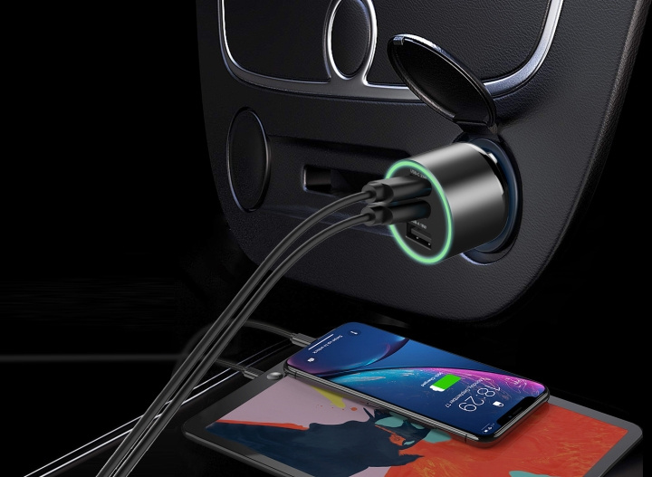 FoneKit Travel 84W bil-laddare i gruppen SMARTPHONE & SURFPLATTOR / Laddare & Kablar / Billaddare / Billaddare Typ C hos TP E-commerce Nordic AB (D16158)