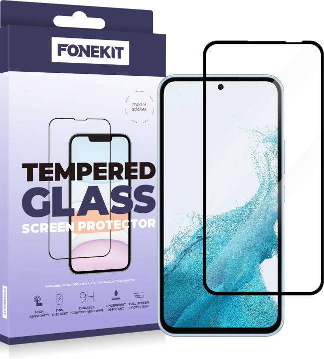 FoneKit Skärmskydd, Samsung Galaxy A54 5G / S23 FE, svart i gruppen SMARTPHONE & SURFPLATTOR / Mobilskydd / Samsung hos TP E-commerce Nordic AB (D16159)