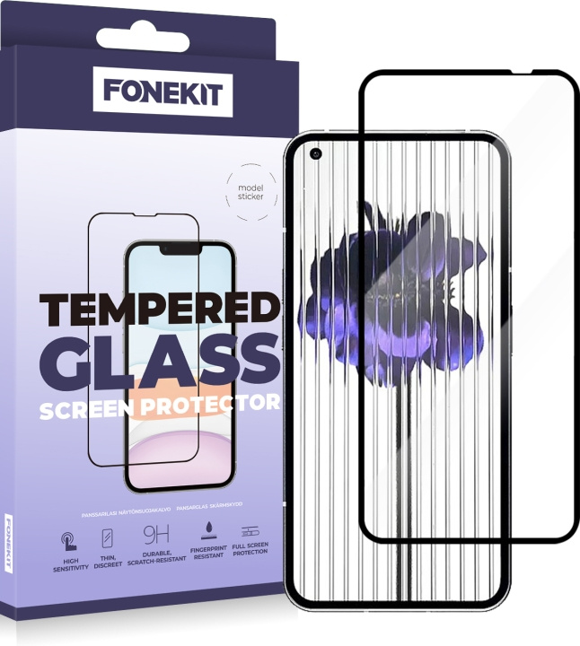 FoneKit Heltäckande skydd av armerat glas, Nothing Phone (1) i gruppen SMARTPHONE & SURFPLATTOR / Mobilskydd / Apple / iPhone 11 / Skärmskydd hos TP E-commerce Nordic AB (D16161)