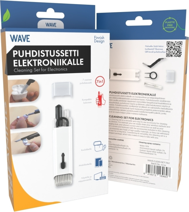 Wave 7IN1 rengöringssats för elektronik i gruppen DATORER & KRINGUTRUSTNING / Datortillbehör / Rengöring hos TP E-commerce Nordic AB (D16202)