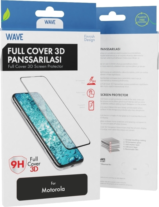 Wave Full Cover 3D pansarglas, Motorola Edge 40 Neo 5G, svart ram i gruppen SMARTPHONE & SURFPLATTOR / Mobilskydd / Motorola hos TP E-commerce Nordic AB (D16208)